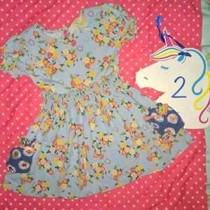 Matilda Jane size 2 blue Floral Lap Dress